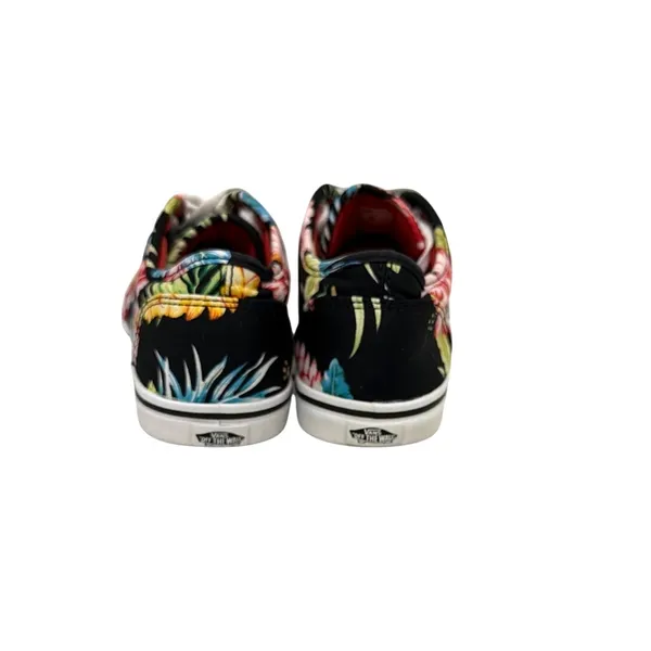 Vans Shoes Authentic 'Hawaiian Floral' Black Canvas Sneakers Size Women's 7.5 - Image 5