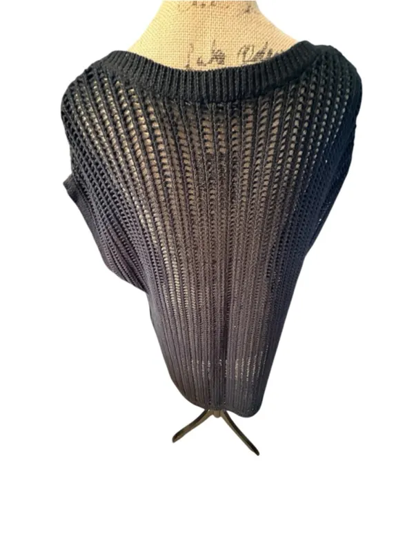 APT. 9 Black Knit Cut-out Sweater Swim Coverup Size XL - Image 4