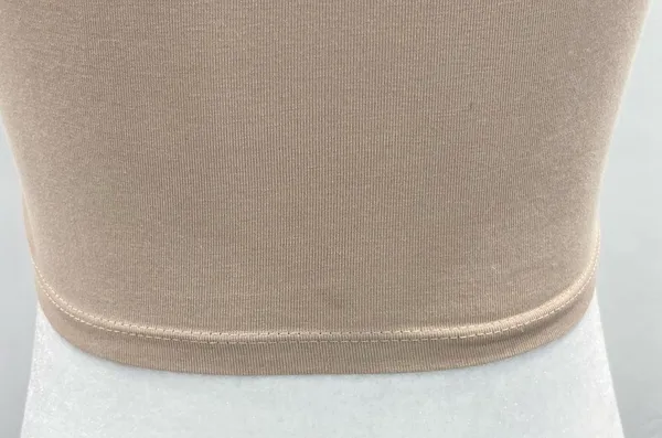 ZARA Cropped Tank Top Sleeveless Crewneck Crop Top Beige Size Small - Image 11