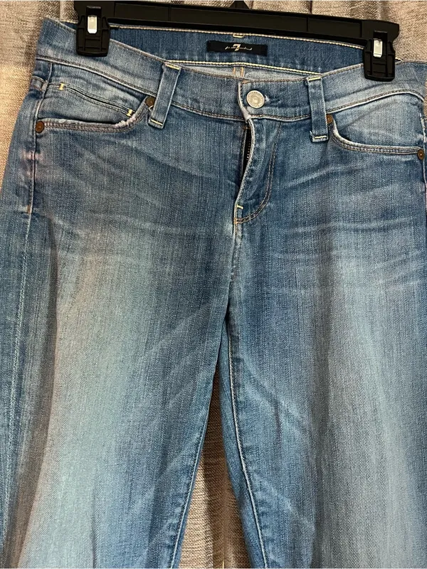 Y2K 7 for All Mankind Classic Mid Wash Women's Jeans Size 25 - Image 4