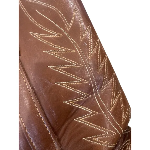 Vintage Miss Capezio Leather Western Boots Womens 9 Brown Cowboy Cowgirl 70s 80s - Image 4