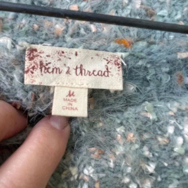 Hem & Thread size soft boxy multi colored fluffy sweater. - Image 8