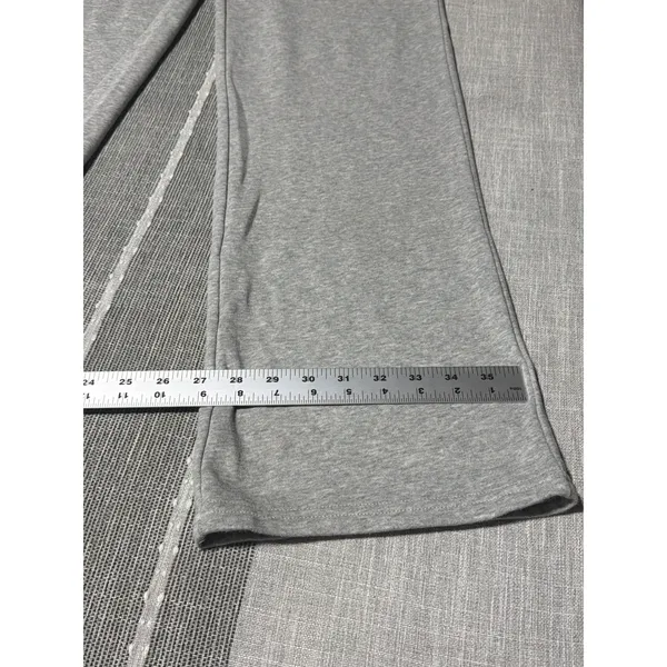 Edikted Wide Leg Sweatpants Heather Gray 06 Graphic Joggers Size Small - Image 3