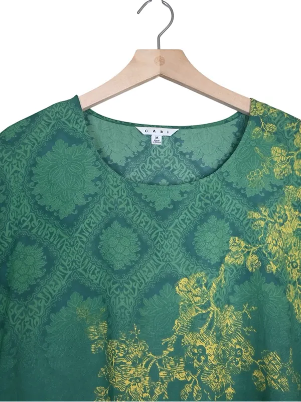 Cabi Women's M Green with Envy Cap Sleeve Style #597 Blouse - Image 4