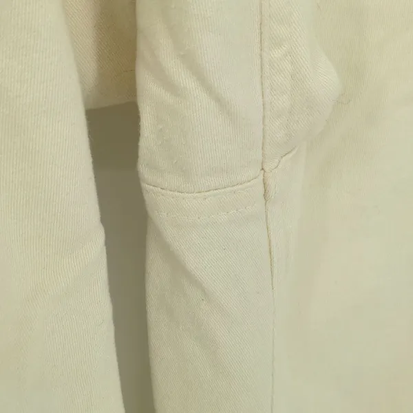 Urban Outfitters Women's High Waist Straight Leg‎ Cream Pants Size 12 Button Fly - Image 12
