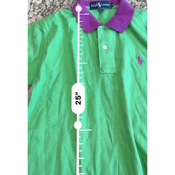 Vintage Polo Ralph Lauren Green purple Polo Shirt Womens Sz S Preppy Y2K Classic - Image 9