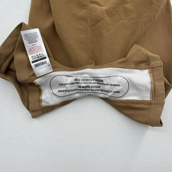 Gymshark Large Seamless Boxers Shorts Underwear Back‎ Band Logo Beige High Rise - Image 9