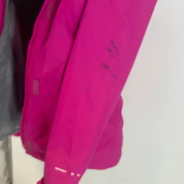 Columbia Womens Ski Rain Jacket Waterproof Hooded Omni-Tech Shell Pink XS - FLAW - Image 5