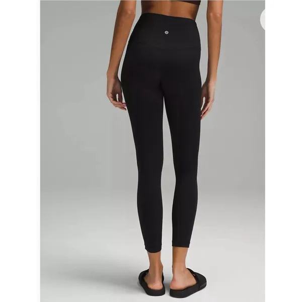 LULULEMON ALIGN HIGH RISE PANTS 25” LW5CK7S Size 4 Black - Image 2