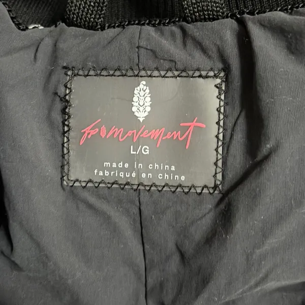 Free People Movement‎ Tricked Out Trek Lightweight Black Puffer Size Large NWT - Image 5