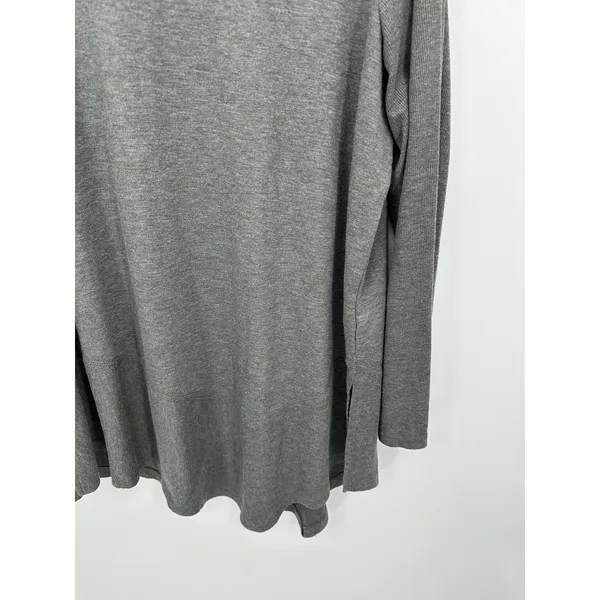 LOGO Lori Goldstein Tunic Women 2X Gray‎ Asymmetrical Sweatshirt Pullover HJ19 - Image 3