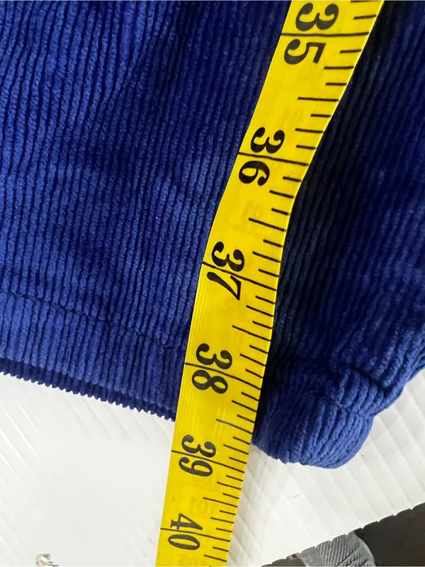 Free People We The Free Blue Corduroy Risk T High Rise Straight Pants Size 26 NW - Image 5