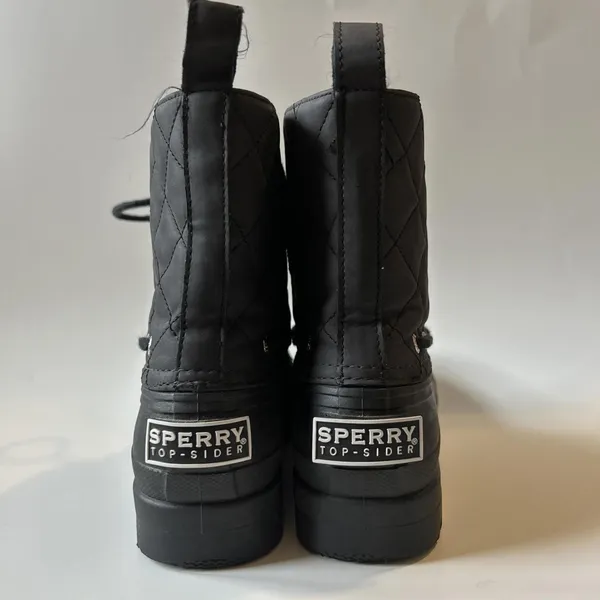 Sperry Top-Sider Womens 8 Gosling Waterproof Duck Boots Black Quilted STS83693 - Image 4