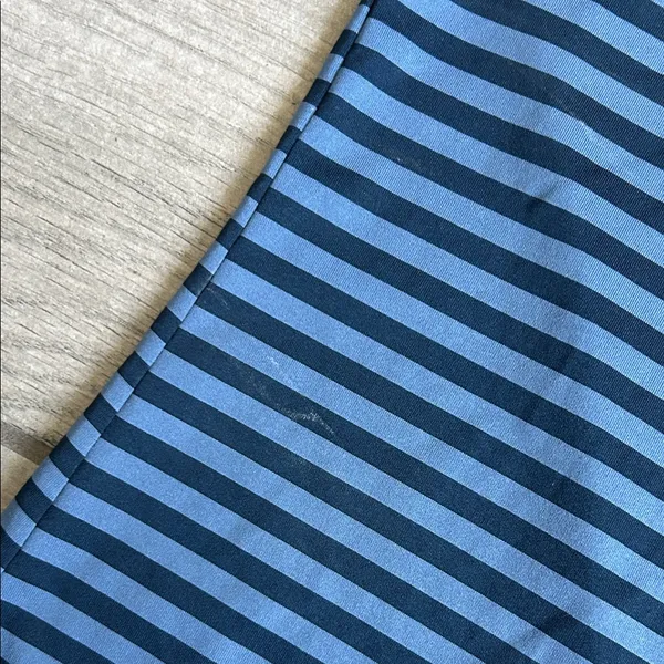 Nike Women’s Navy and Light Blue Striped Sleeveless Polo Tank - Image 5