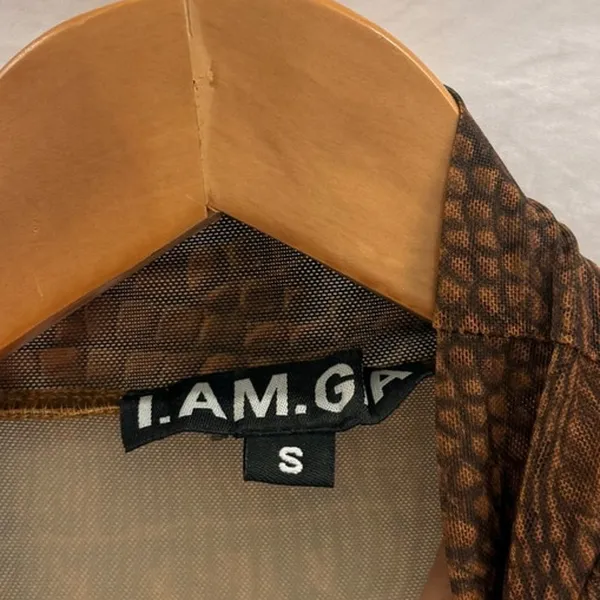 I.AM.GIA Kenzie Bodysuit 2.0 Croc Animal Print Loud‎ Streetwear NYC Small - Image 5