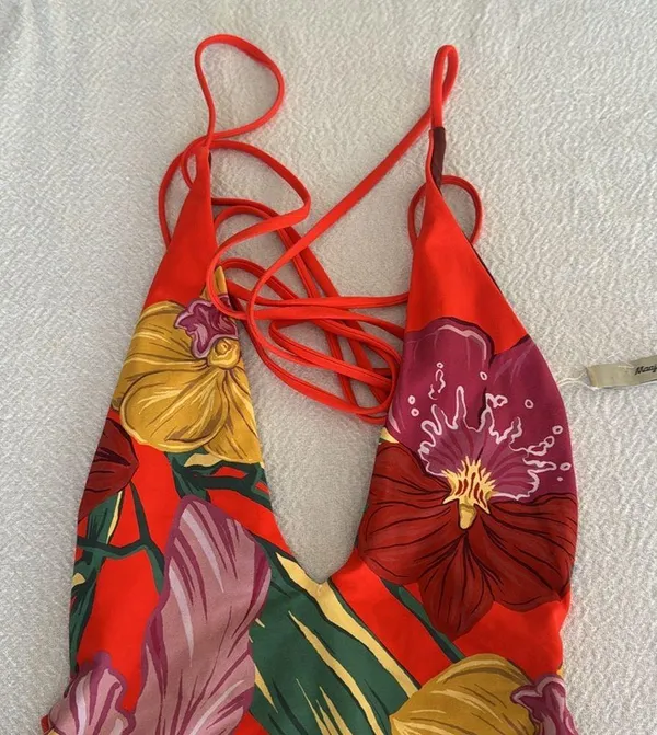 Maaji Camellia Reversible One-Piece Swimsuit, Size Large, $169 - Image 12