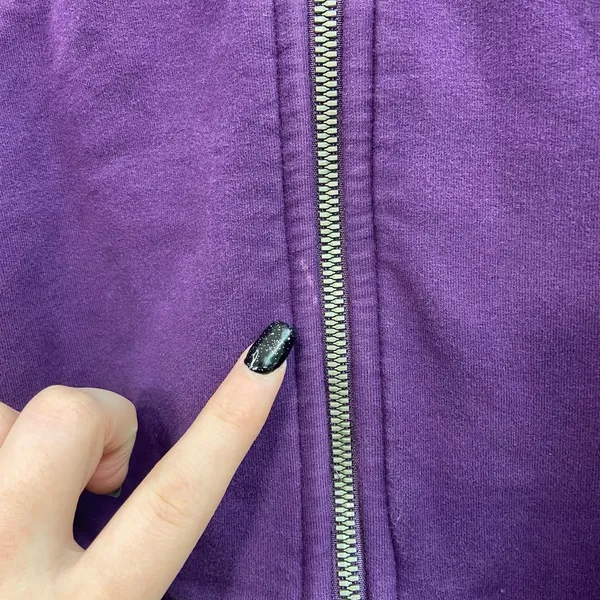 Women's purple thumb cutout deep pocket full‎ zip hooded athletic active jacket - Image 4