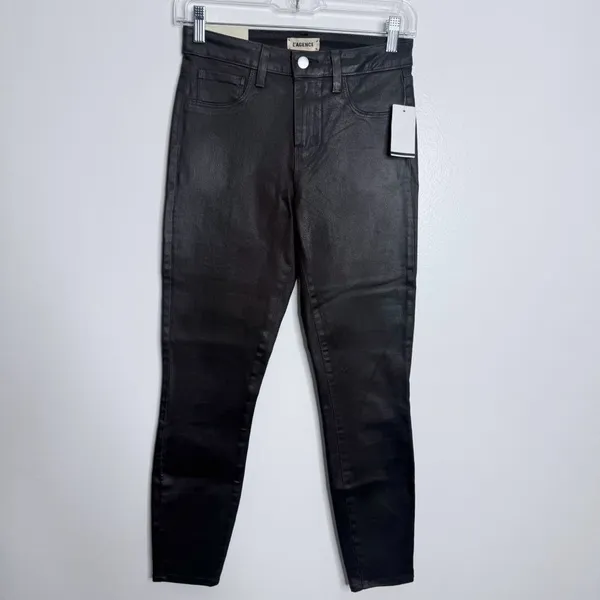 NWT L'agence‎ Margot High Rise Skinny Greystone Coated Jean Size 26 Minimalist - Image 2