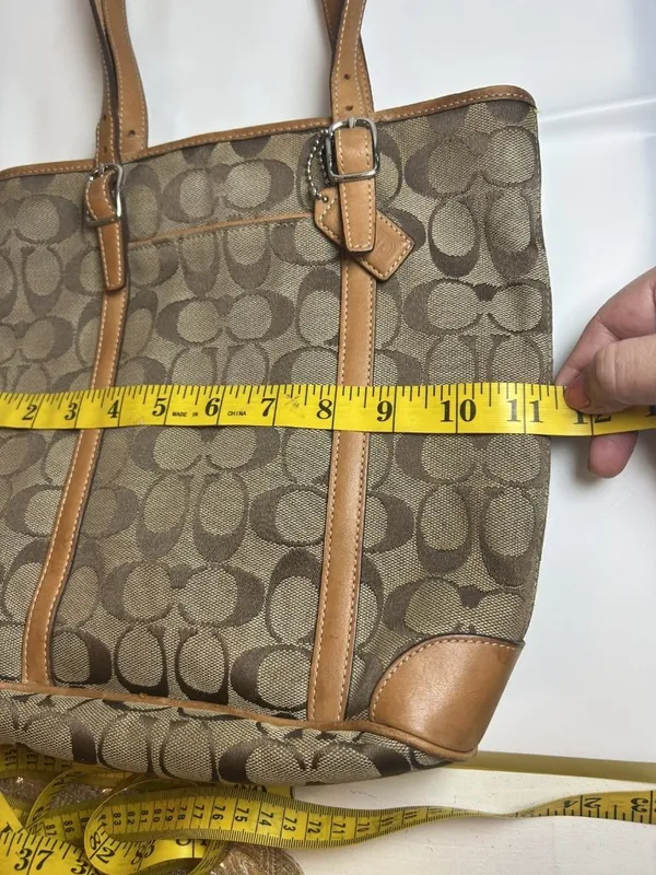 Coach 6612 Medium Signature Canvas Leather City Tote Shoulder Bag Handbag - Image 13