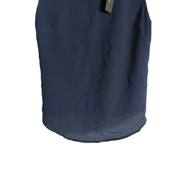 Lulus Lisa Marie Navy Blue Embroidered Mesh Lace Short Sleeve Top Size Small - Image 5