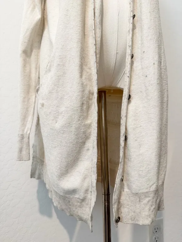 Free People Back To You Longline Duster Cardigan Embroidered Boho Crochet Casual - Image 5