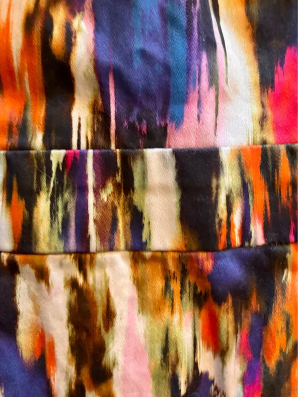 French Connection Record Ripple Sheath Dress - Multicolor Abstract Streak Print - Size 4 - Image 2