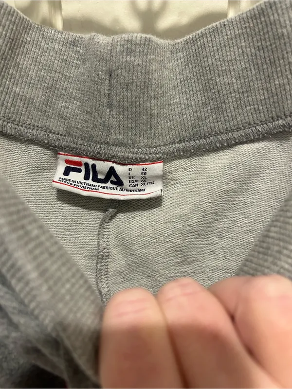 Fila Women’s Light Gray Cotton Blend Jogger Sweatpants - Image 3