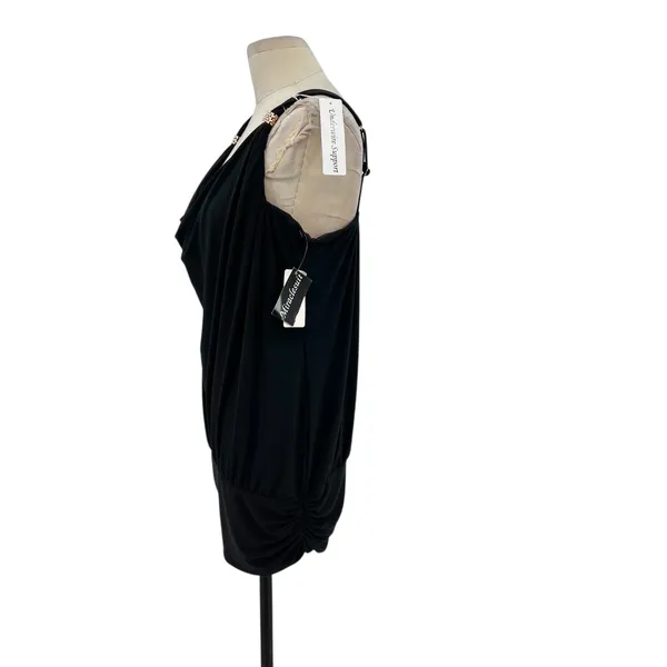 Miraclesuit Luxe Tankini Underwire Top Swim Gold Black Size US‎ 16 - Image 9
