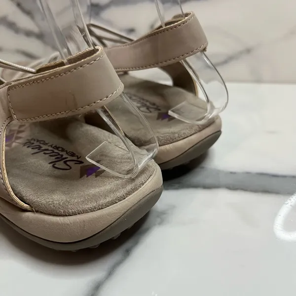 Skechers Women's Taupe Reggae Comfort Takes Two Sandals Sz 9 Outdoors Hiking - Image 5