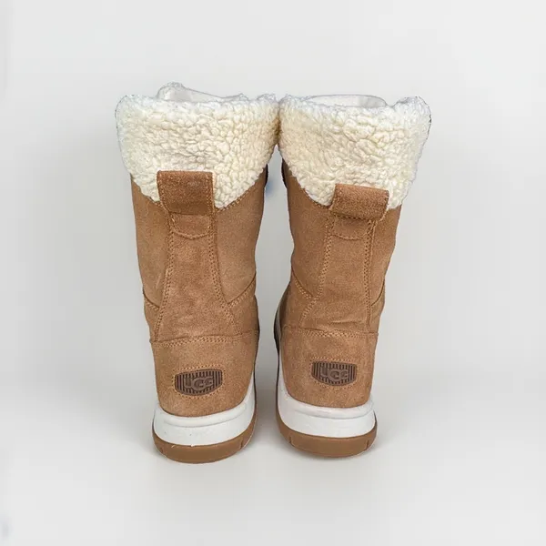 UGG Lakesider Tall Lace Women's Waterproof Suede Winter Boots Chestnut Size 6.5 - Image 4