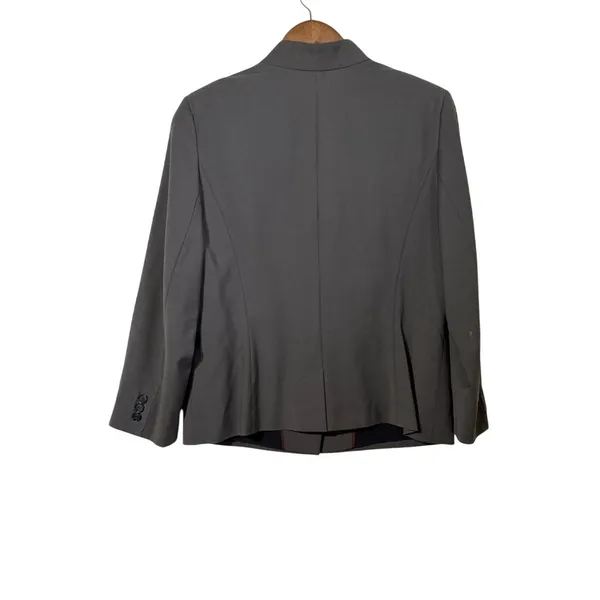 Nordstrom Collection Classic One‑Button Blazer · Wool Blend · Size 14 · Brown - Image 4