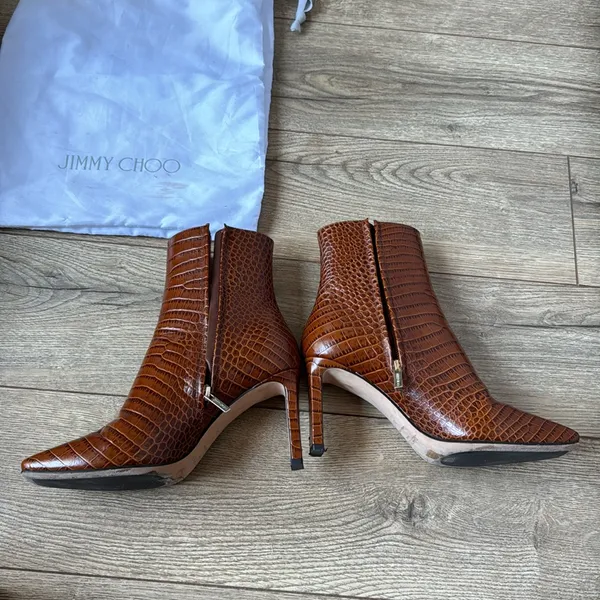 Jimmy Choo Croc Embossed Boots - Image 5