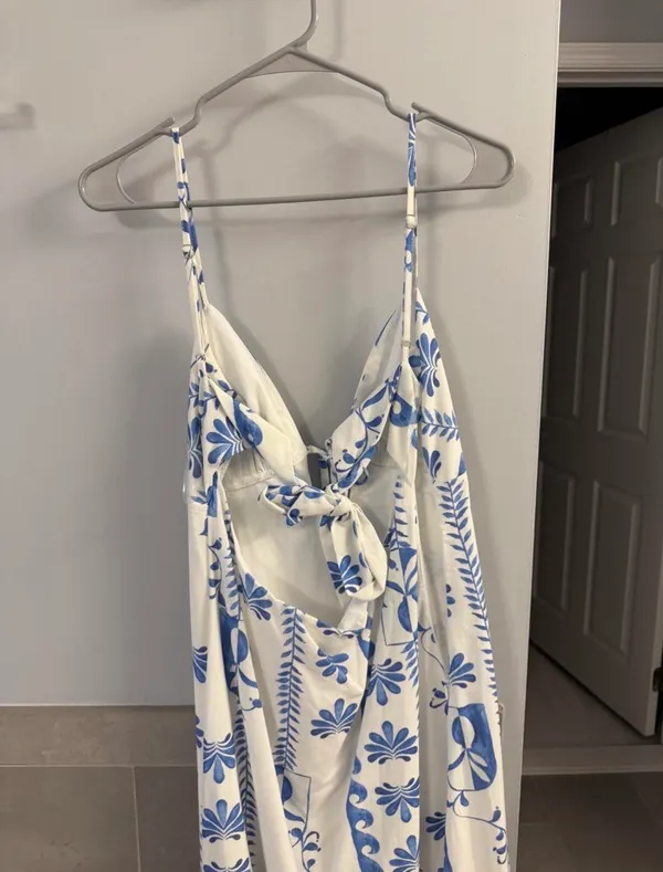 Peppermayo Blue and White Maxi Dress - Image 3