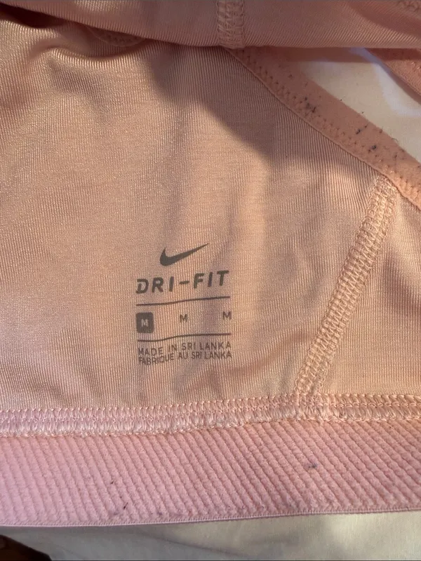 Nike Pink High-Neck Strappy Sports Bra no pads Med pullover gym workout - Image 7