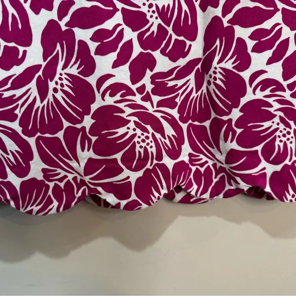 Talbots Floral Mini Skirt with Scalloped Hem in Magenta/Women’s 10‎ - Image 3