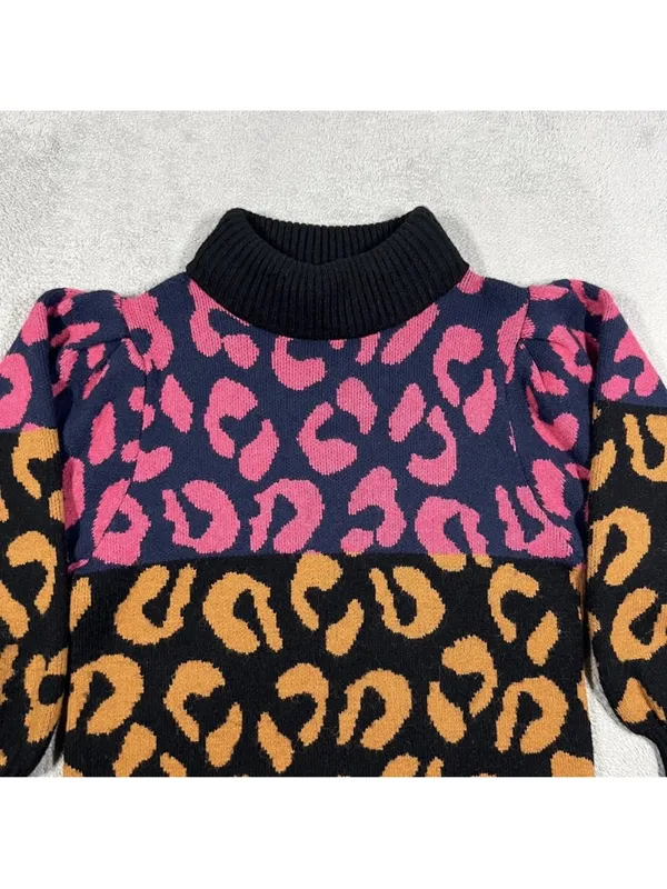 FARM Rio Mixed Leopard Sweater Dress - Image 7