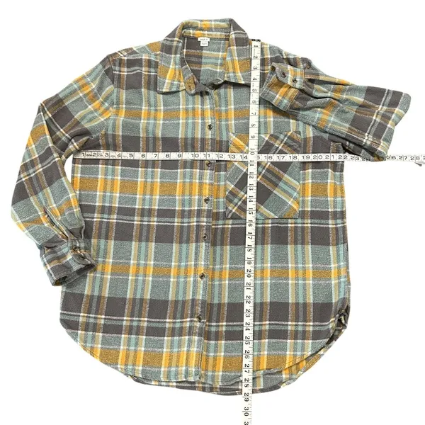 Aerie Plaid Flannel Button Shirt Oversized Cabin Core Indie Sleaze Grunge - Image 3