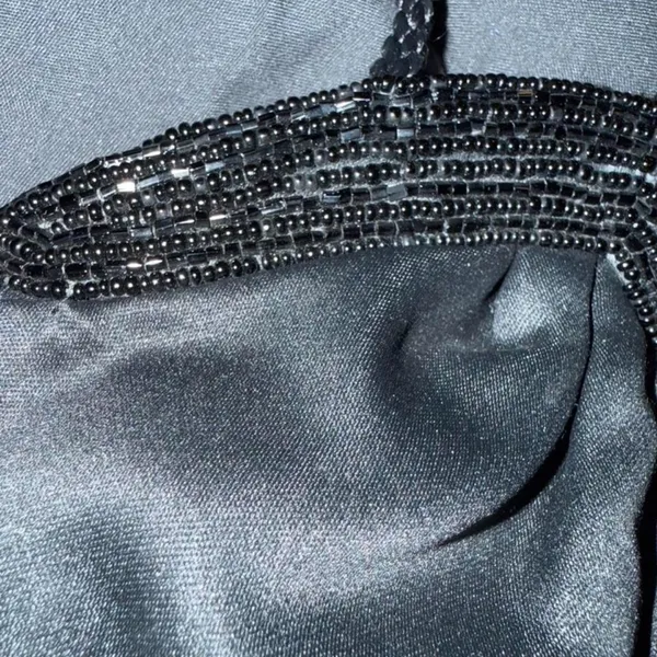 vintage La Regale black beaded evening bag - Image 3