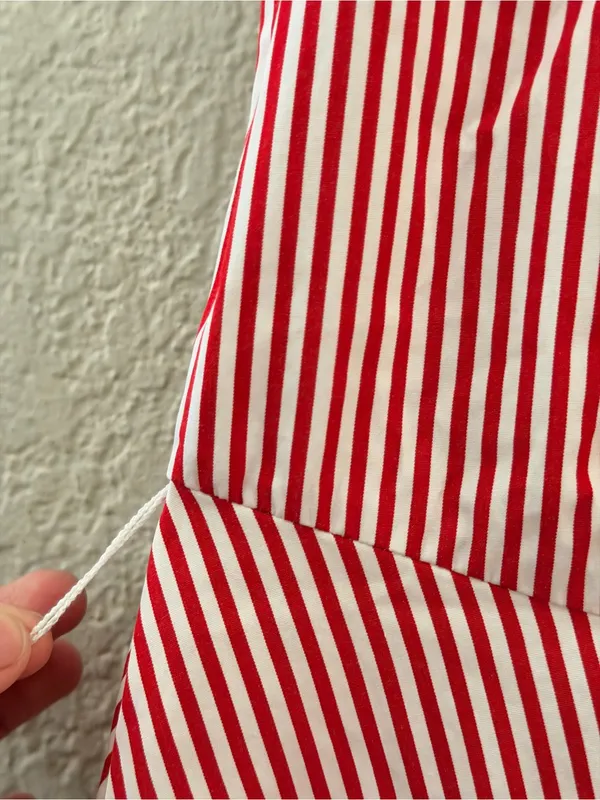 Ralph Lauren Sport red and white striped halter-style sleeveless shirt dress 2 - Image 6