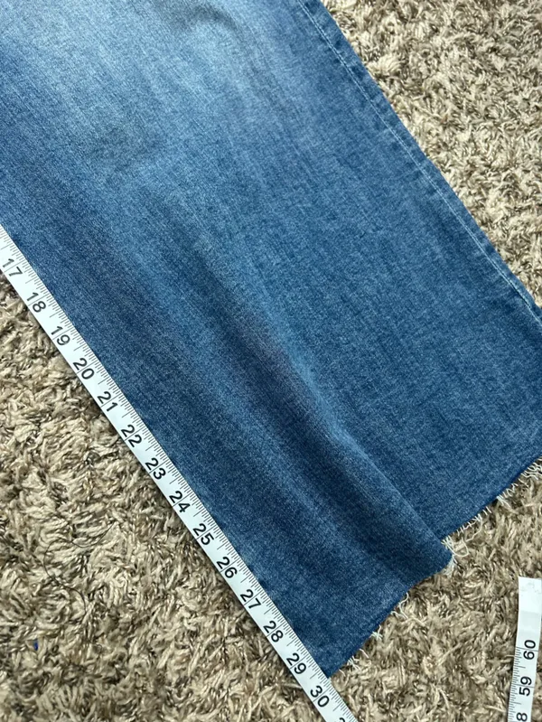 Kut from the Kloth Ryan Fab Ab Super Wide Leg Blue Jeans Size 12 - Image 4