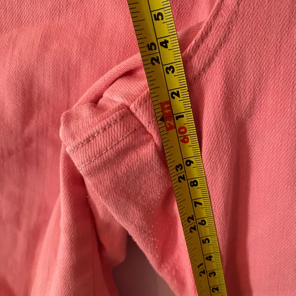 Judy Blue Hot Pink Garment Dyed Frayed Straight Leg Jeans Cropped Women 15 / 32 - Image 9