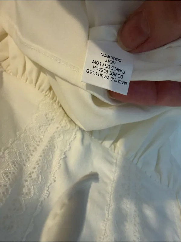 Beverly and Beck White Cotton Mini Sundress with Lace Straps - Image 10