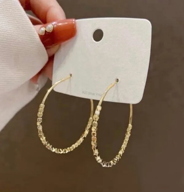 18K Gold Plated Gold Hoop Earrings for Women - Image 3
