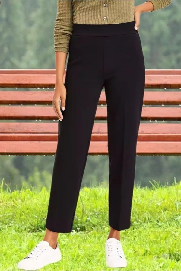 Loft black straight legged slacks - Image 2
