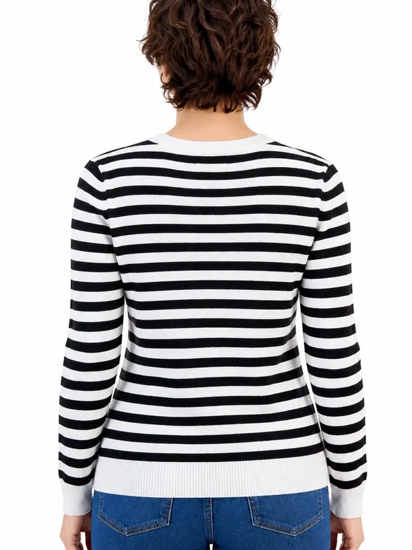Charter Club 100% Striped Cashmere Sweater Size XL - Image 3