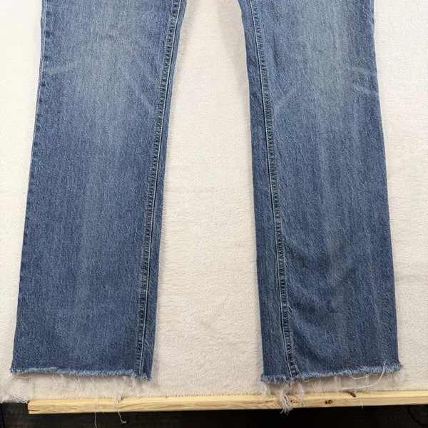 Old Navy 12 Kicker Bootcut Jeans Extra High-Rise Smooth Pockets‎ Stretch Raw Hem - Image 4