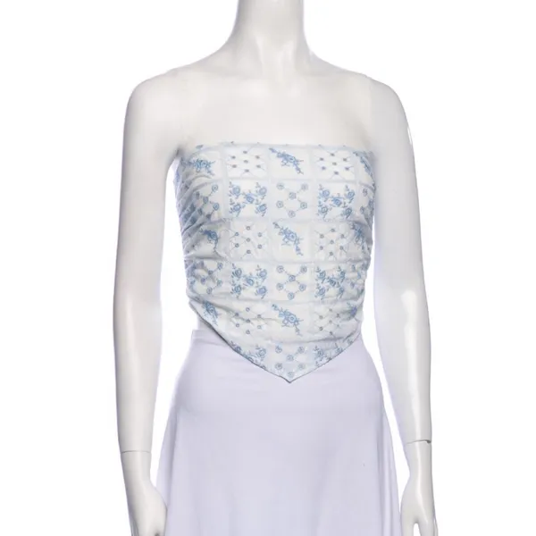 Reformation Dillon Blue and White Top Size XS/0 (Runs Large) - Like New - Image 10