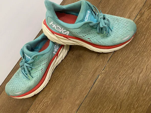 Hoka One One Womens Clifton 8 1119394 AEBL Running Shoes Sneakers Size 8B - Image 6