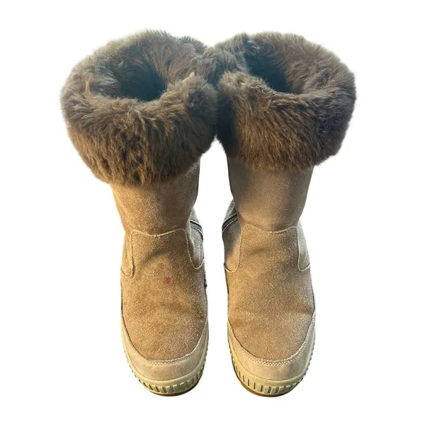 Pajar Canada Winter Boot 10 Tan Waterproof Faux Wool Suede Zip Snow Ski Gorpcore - Image 3