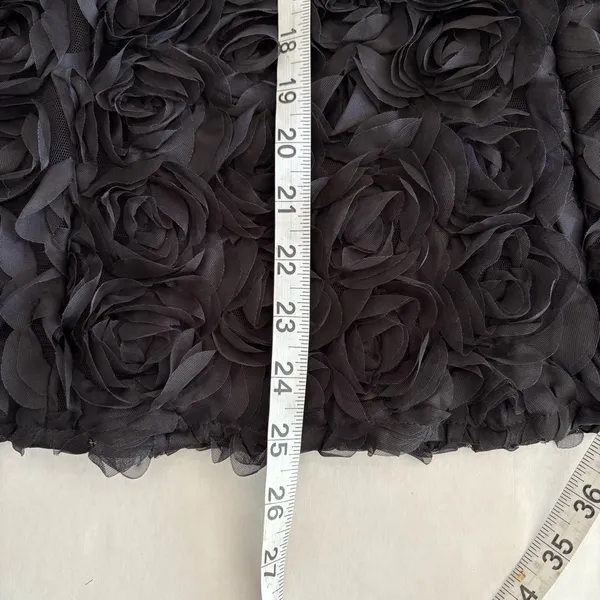 White Fox Pretty Women Mini dress floral tulle Black Strapless size M black - Image 15